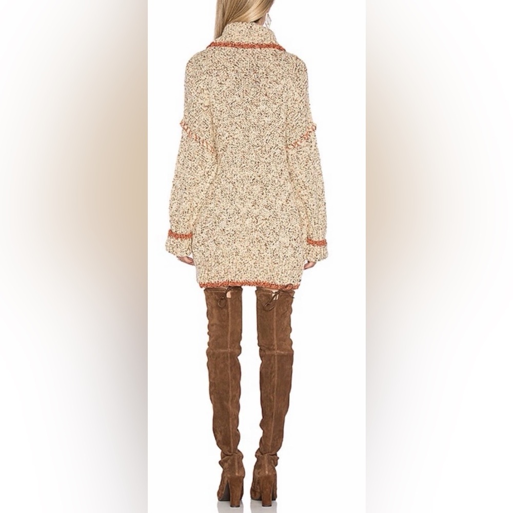 Free People Echo Pullover wool blend Sweater turtleneck in Cream Size Small - Picture 8 of 15